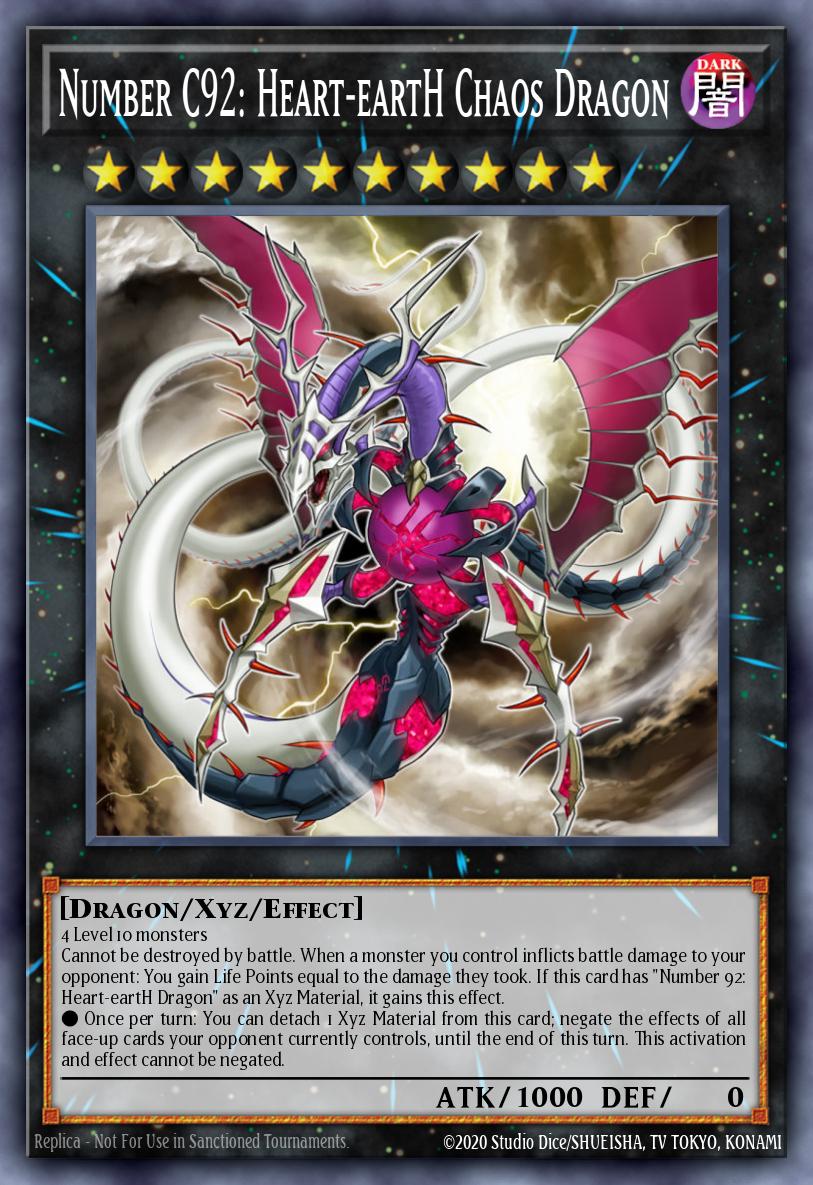 Number C92: Heart-eartH Chaos Dragon Yu-Gi-Oh card