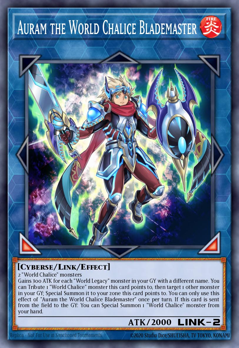 Auram the World Chalice Blademaster Yu-Gi-Oh card