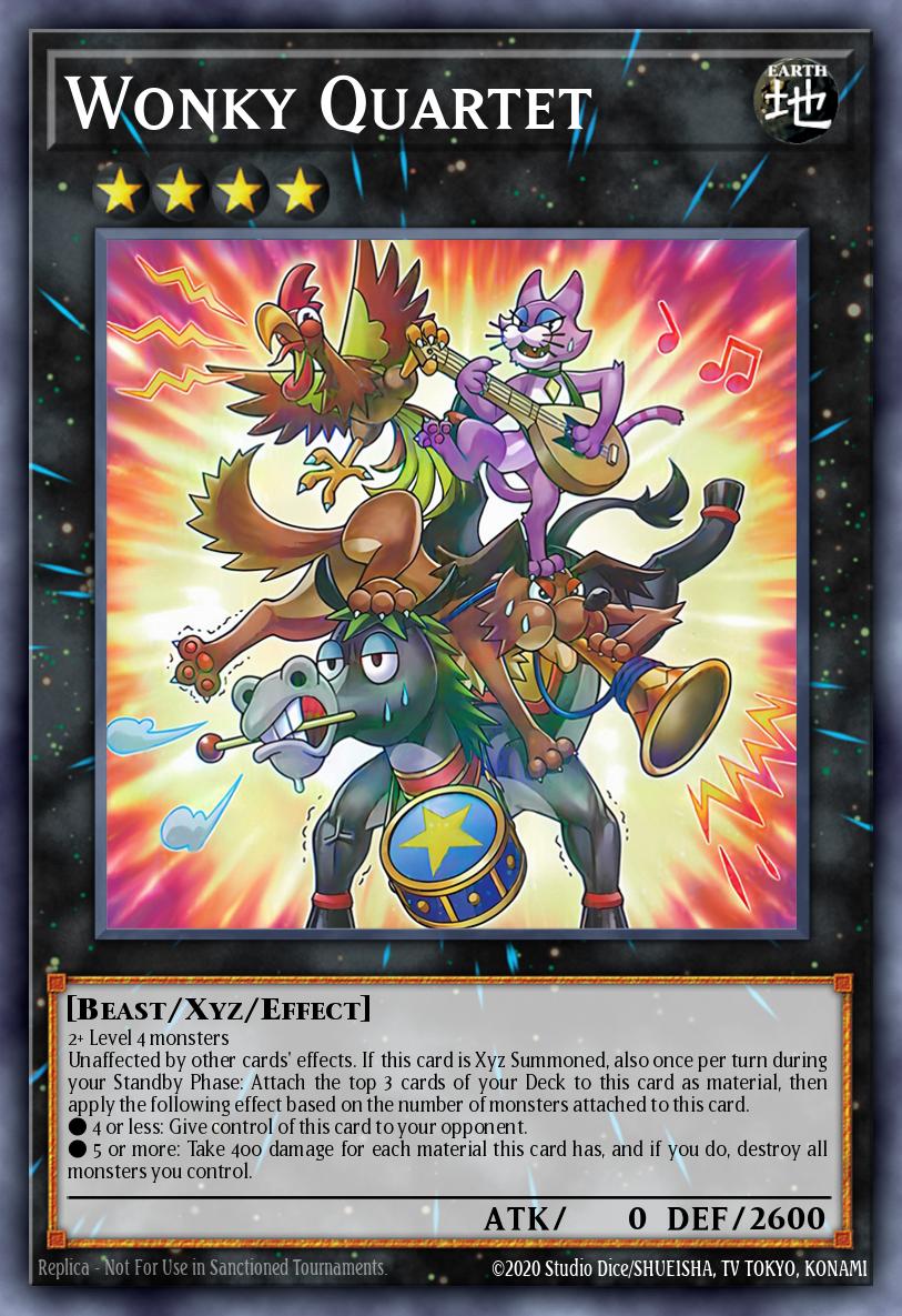 Wonky Quartet Yu-Gi-Oh card