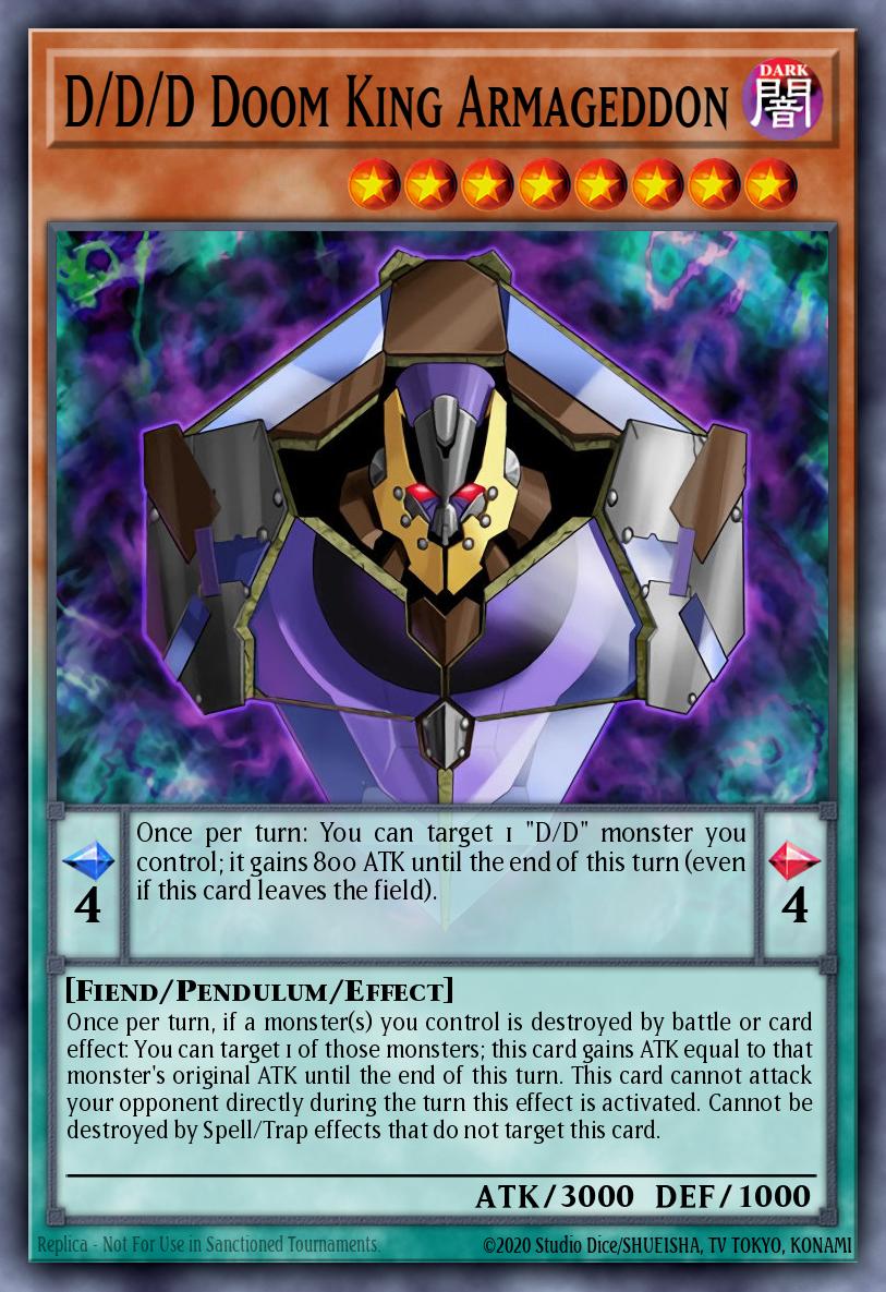 D/D/D Doom King Armageddon Yu-Gi-Oh card