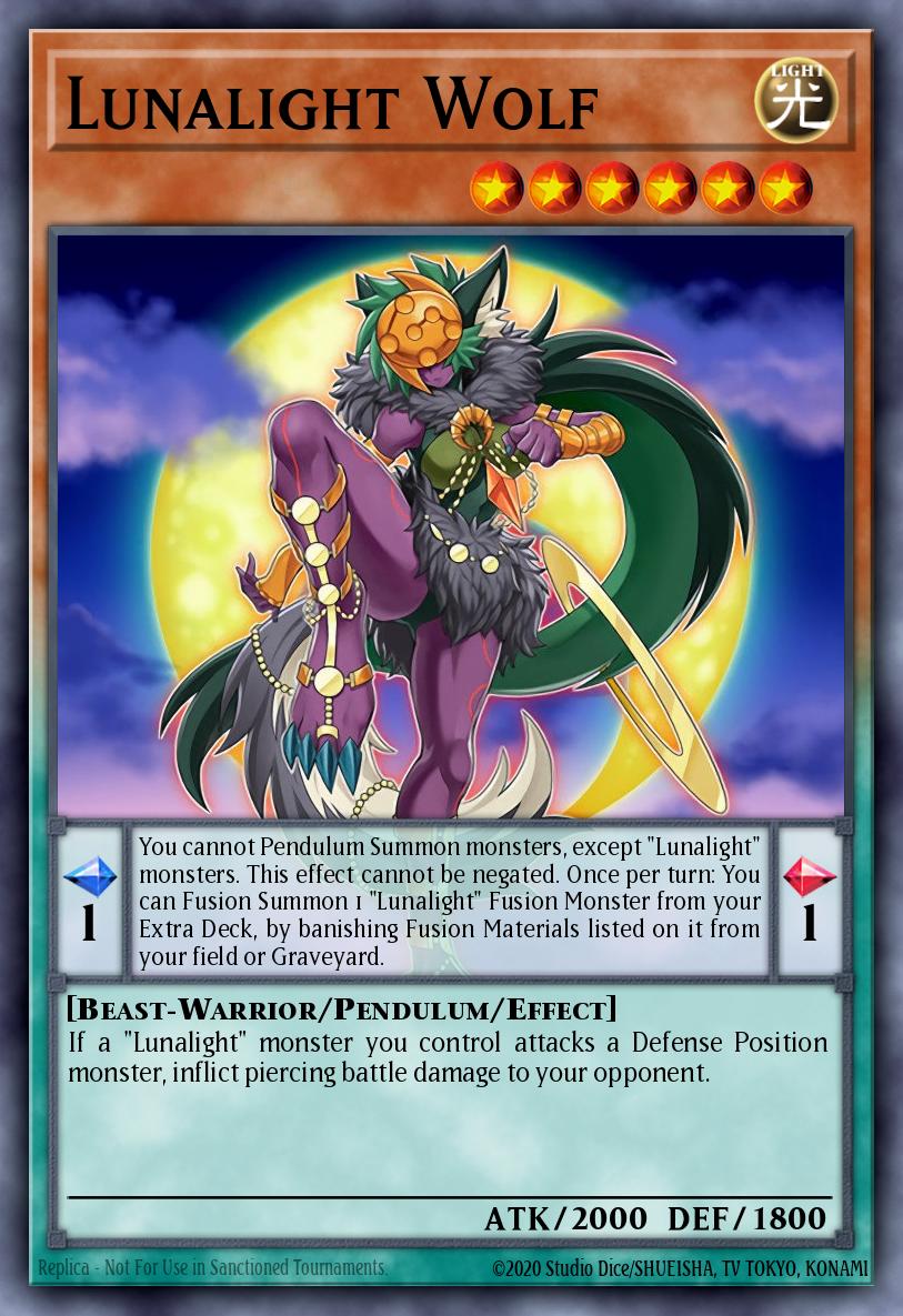 Lunalight Wolf Yu-Gi-Oh card