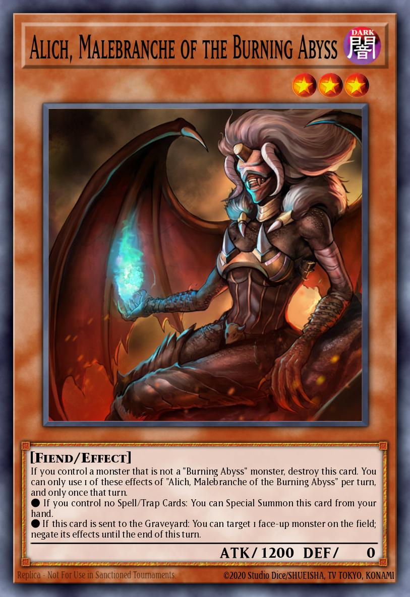 Alich, Malebranche of the Burning Abyss Yu-Gi-Oh card
