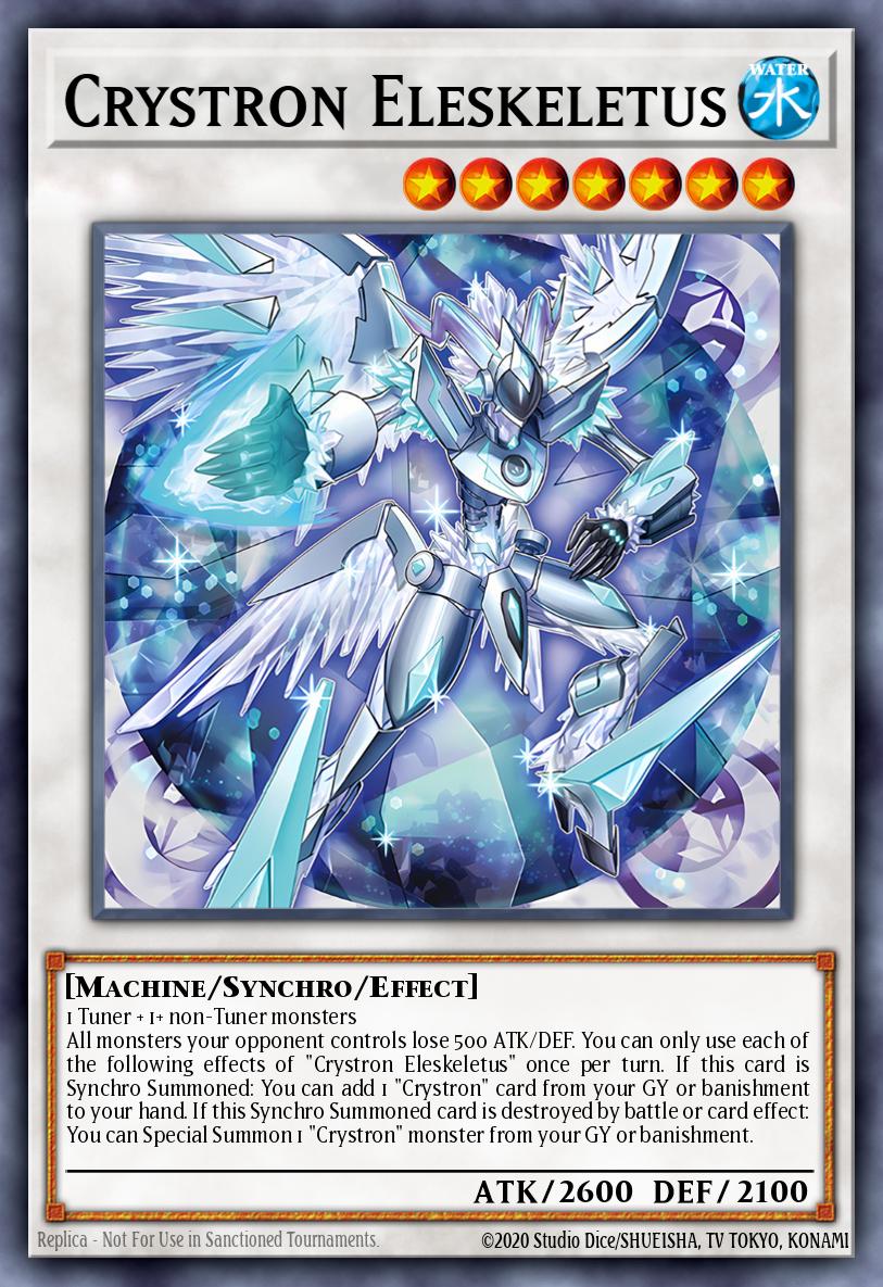 Crystron Eleskeletus Yu-Gi-Oh card