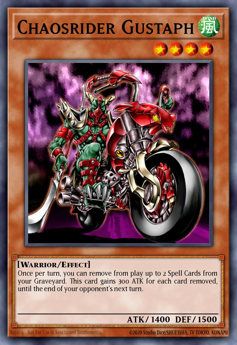 Chaosrider Gustaph Yu-Gi-Oh card