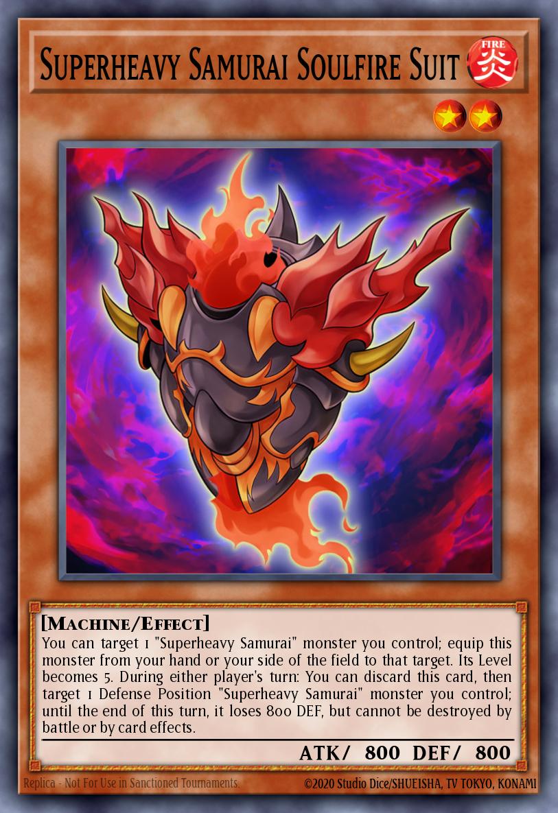 Superheavy Samurai Soulfire Suit Yu-Gi-Oh card