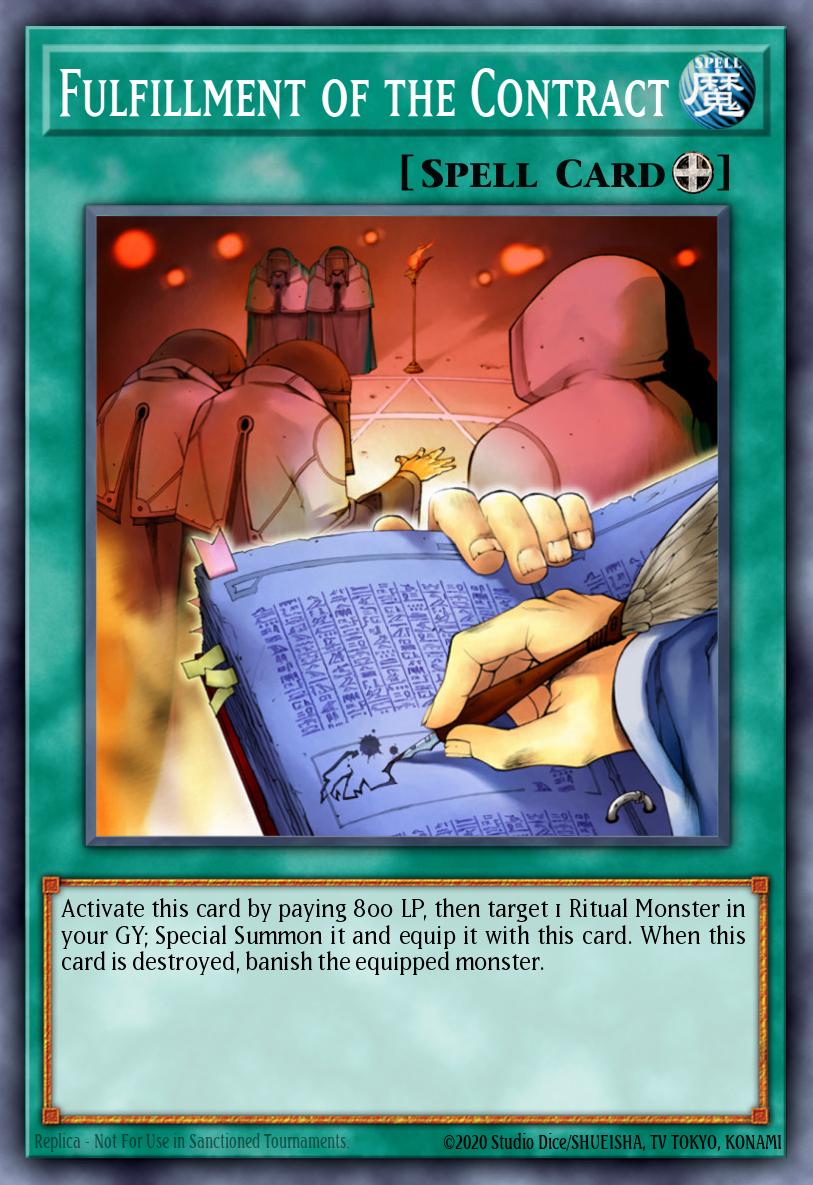Fulfillment of the Contract Yu-Gi-Oh card