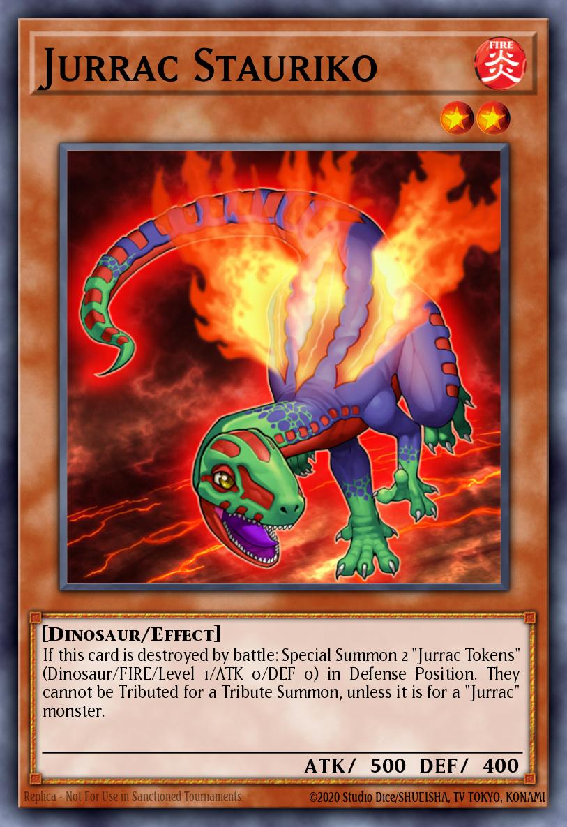 Jurrac Stauriko Yu-Gi-Oh card