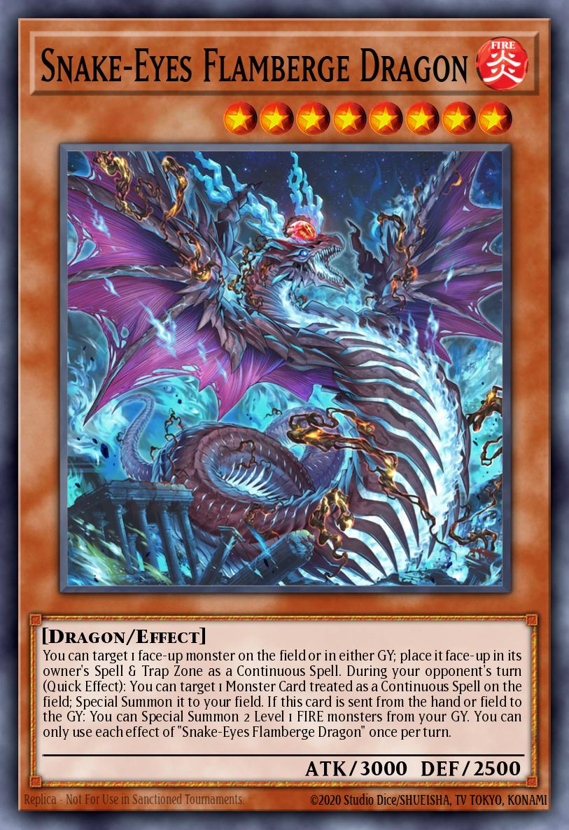 Snake-Eyes Flamberge Dragon Yu-Gi-Oh card