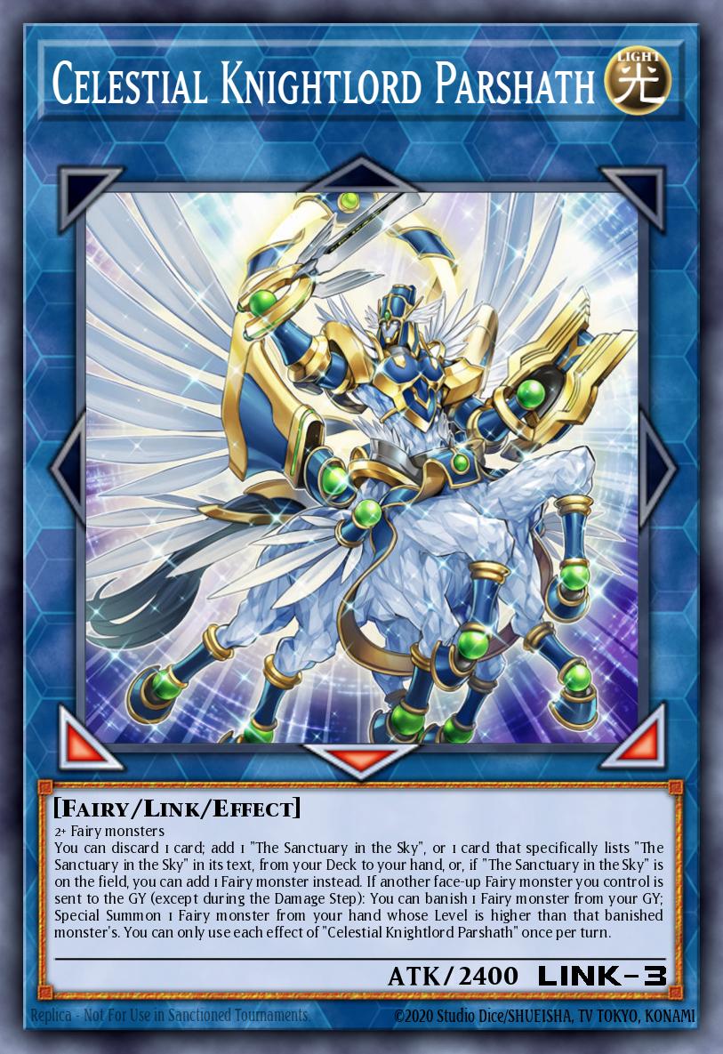 Celestial Knightlord Parshath Yu-Gi-Oh card