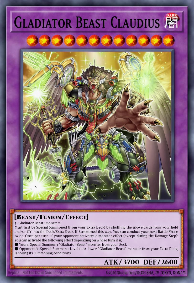 Gladiator Beast Claudius Yu-Gi-Oh card