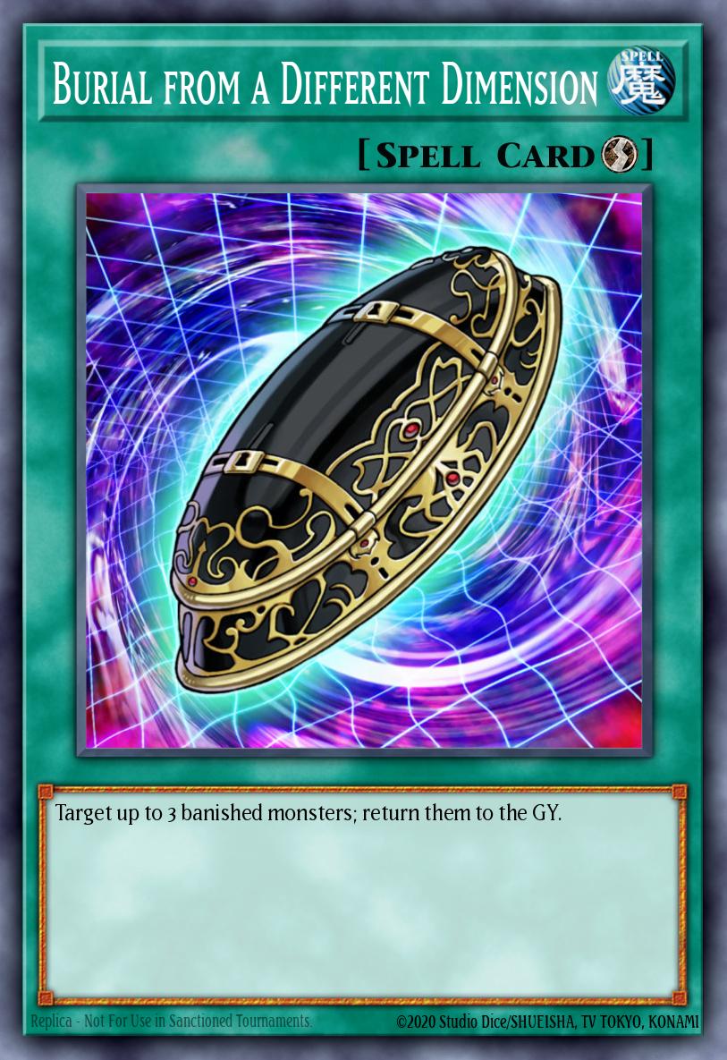 Burial from a Different Dimension Yu-Gi-Oh card