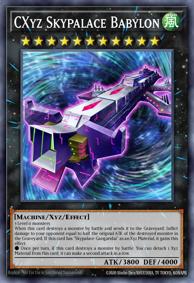 CXyz Skypalace Babylon Yu-Gi-Oh card