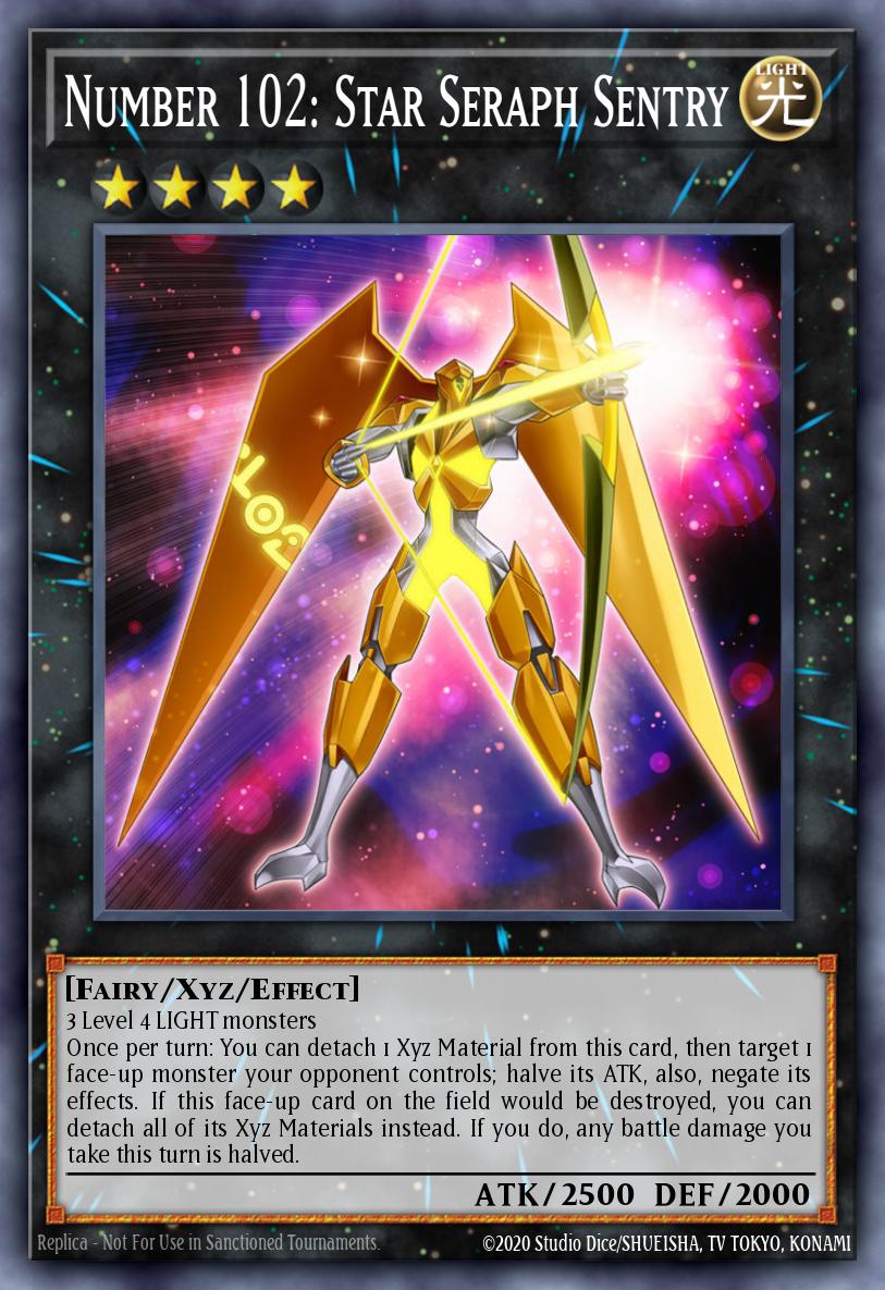 Number 102: Star Seraph Sentry Yu-Gi-Oh card
