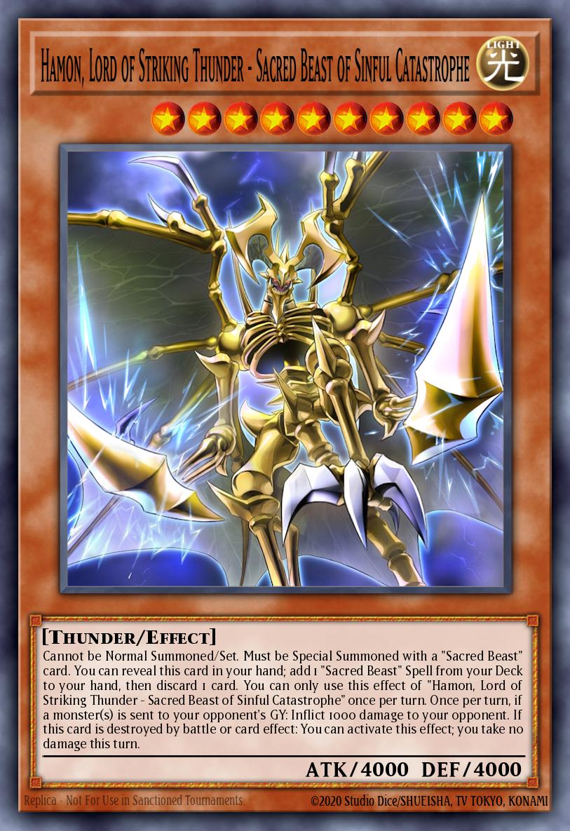 Hamon, Lord of Striking Thunder - Sacred Beast of Sinful Catastrophe Yu-Gi-Oh card