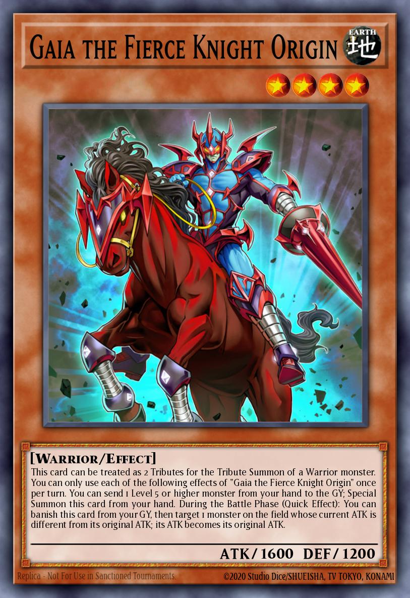 Gaia the Fierce Knight Origin Yu-Gi-Oh card