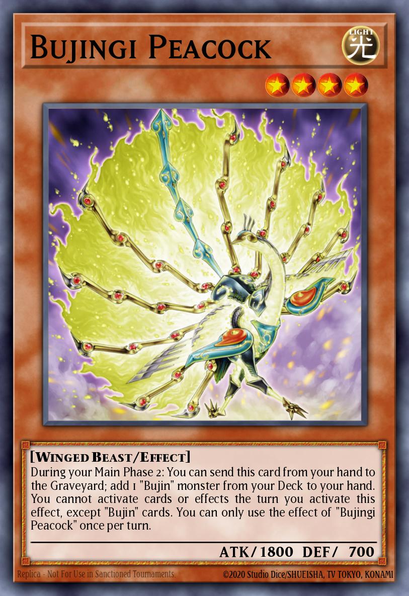Bujingi Peacock Yu-Gi-Oh card