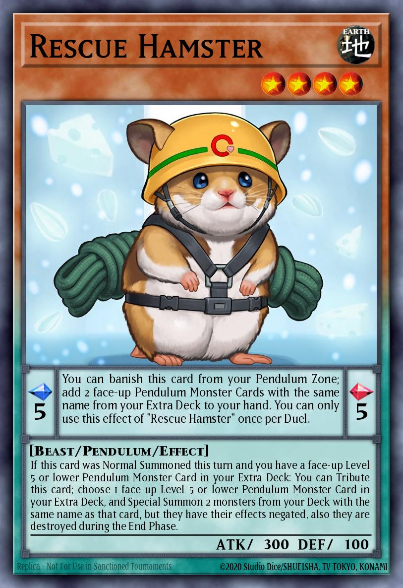 Rescue Hamster Yu-Gi-Oh card