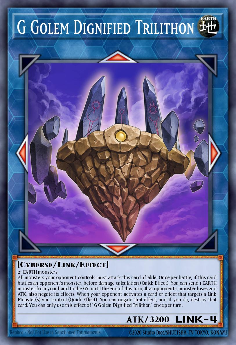 G Golem Dignified Trilithon Yu-Gi-Oh card