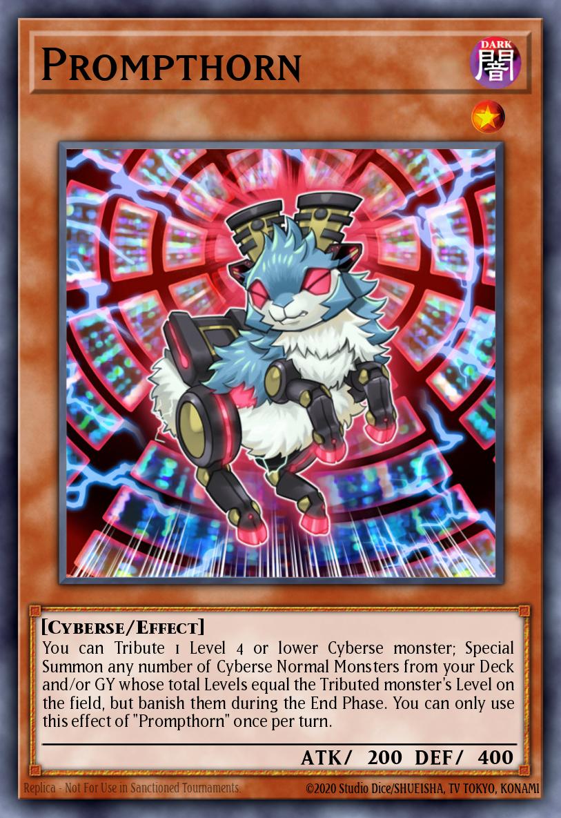 Prompthorn Yu-Gi-Oh card