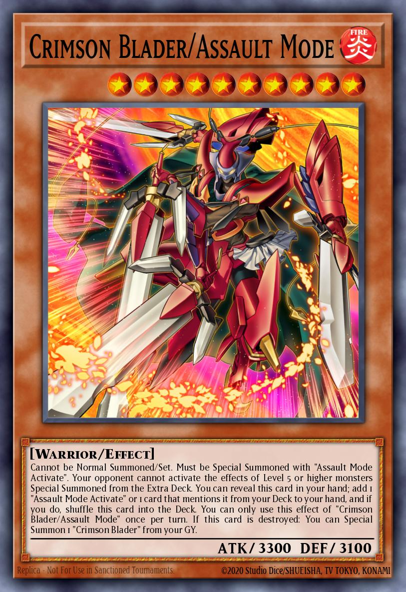 Crimson Blader/Assault Mode Yu-Gi-Oh card