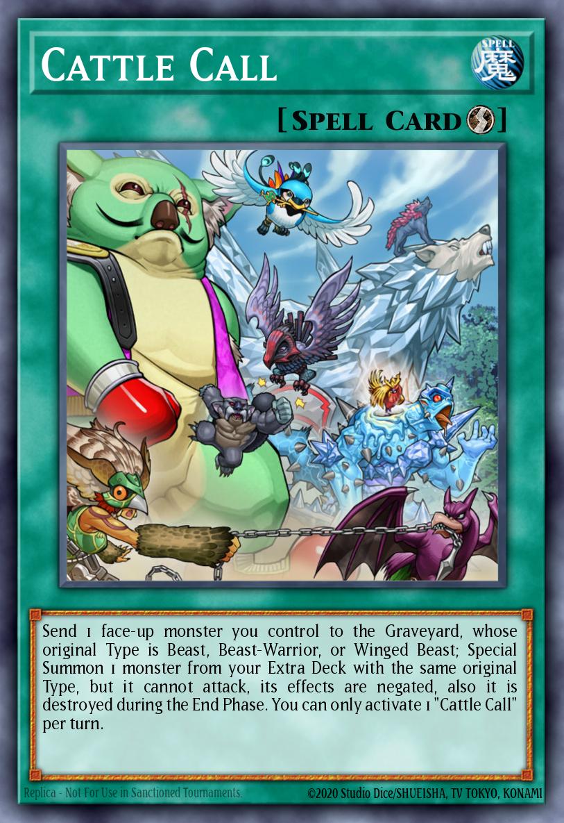 Cattle Call Yu-Gi-Oh card