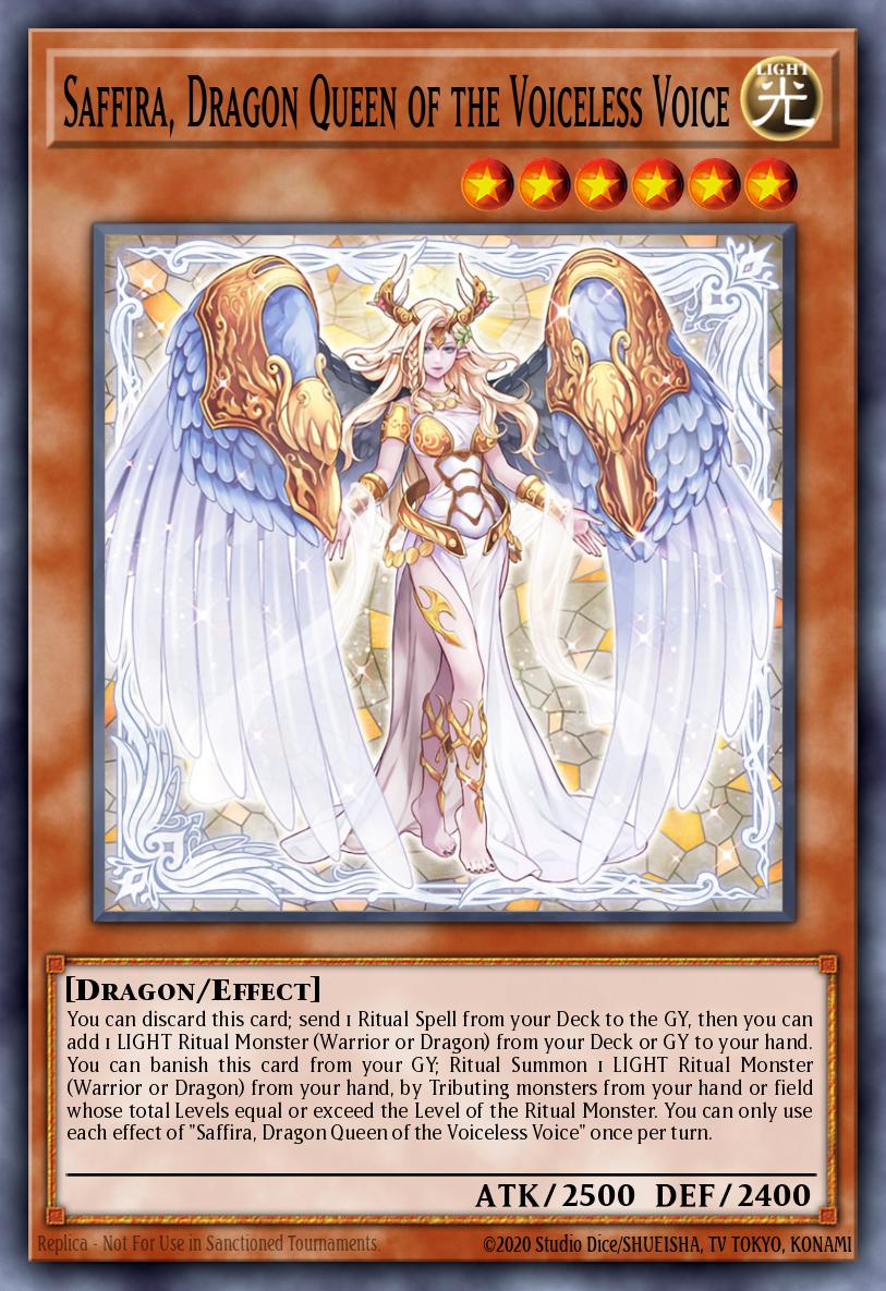 Saffira, Dragon Queen of the Voiceless Voice Yu-Gi-Oh card
