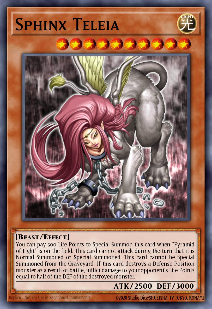 Sphinx Teleia Yu-Gi-Oh card
