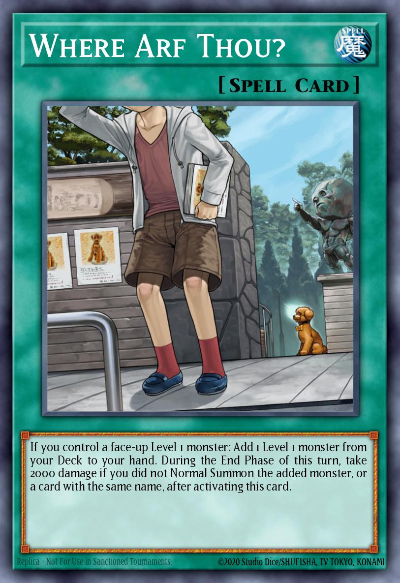 Where Arf Thou? Yu-Gi-Oh card
