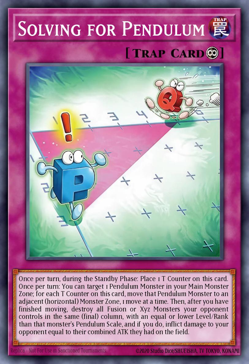 Solving for Pendulum Yu-Gi-Oh card