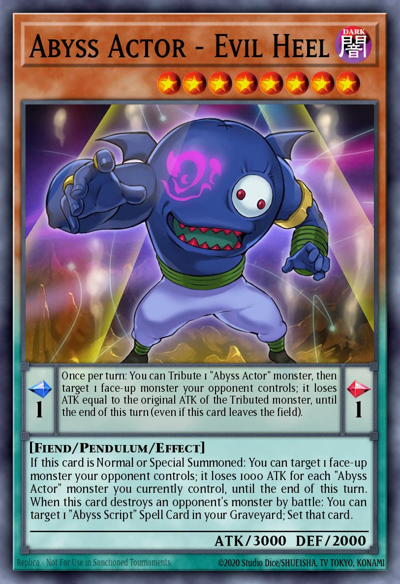 Abyss Actor - Evil Heel Yu-Gi-Oh card