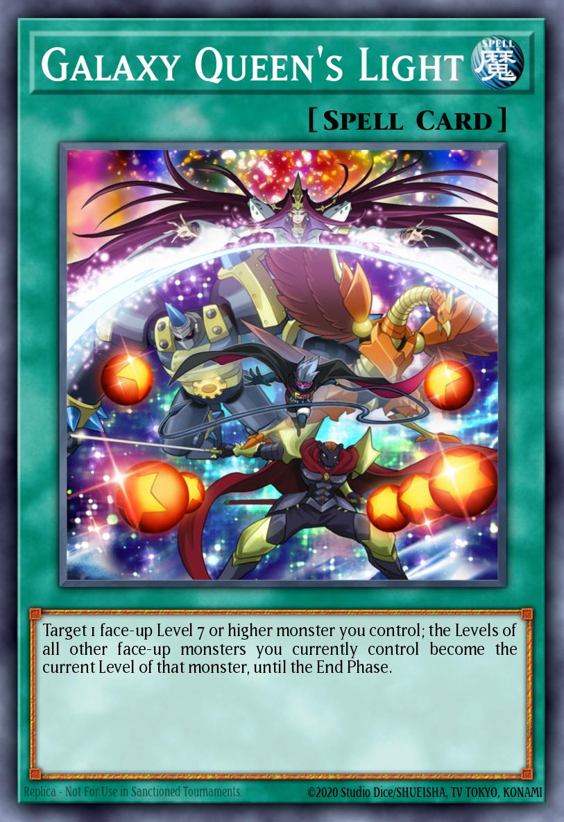 Galaxy Queen's Light Yu-Gi-Oh card