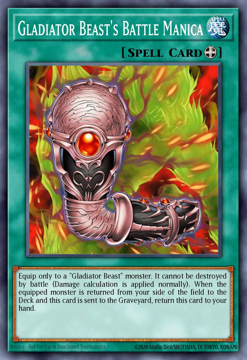 Gladiator Beast's Battle Manica Yu-Gi-Oh card