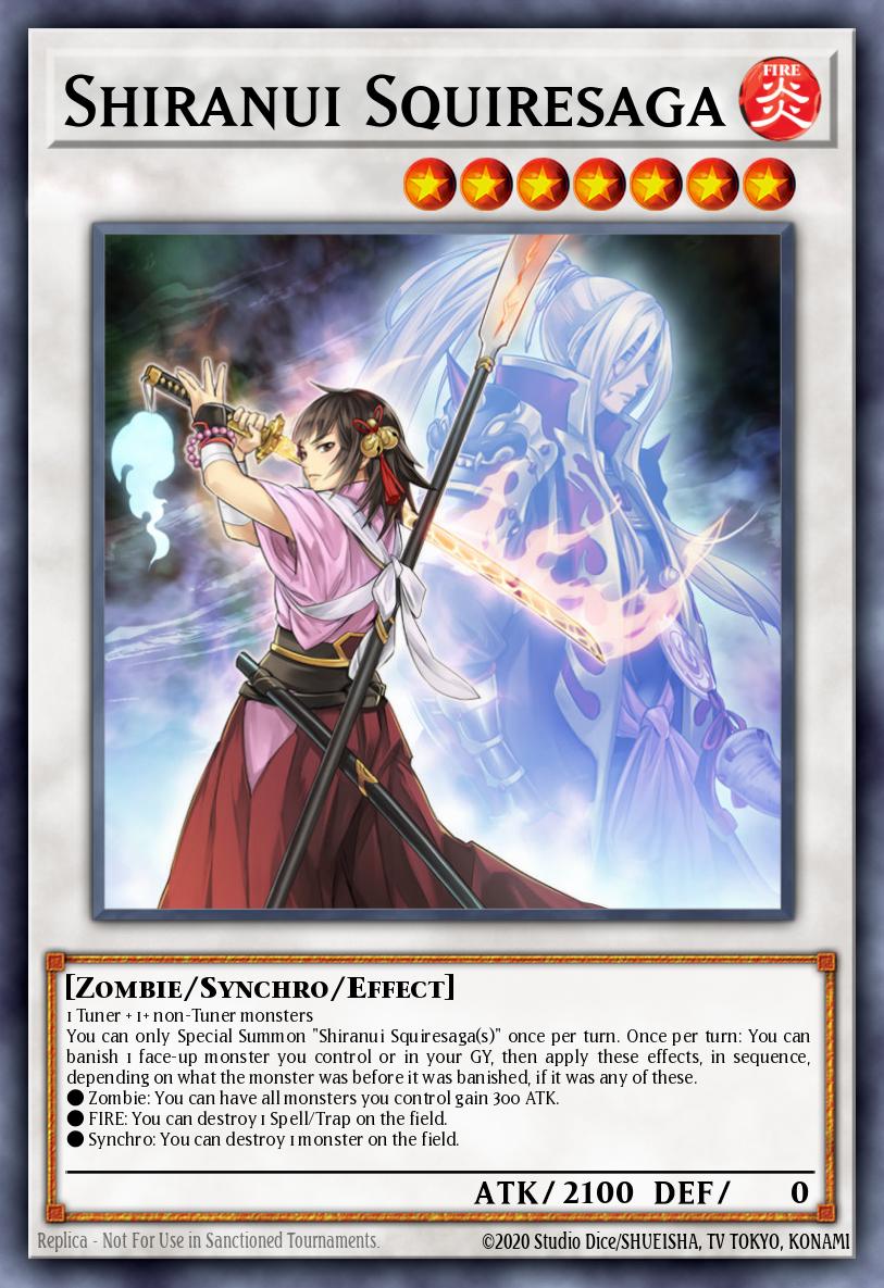 Shiranui Squiresaga Yu-Gi-Oh card