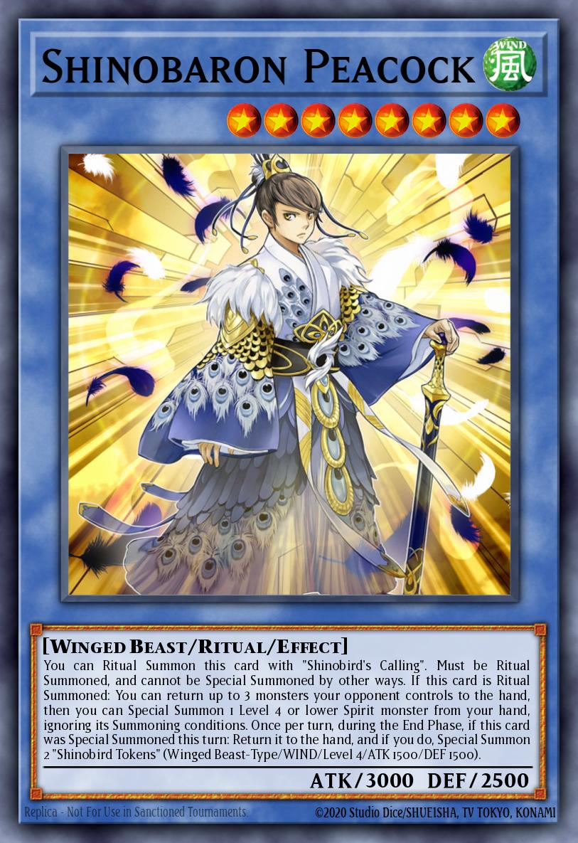 Shinobaron Peacock Yu-Gi-Oh card