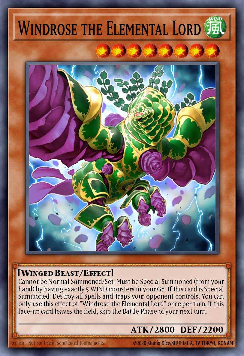 Windrose the Elemental Lord Yu-Gi-Oh card