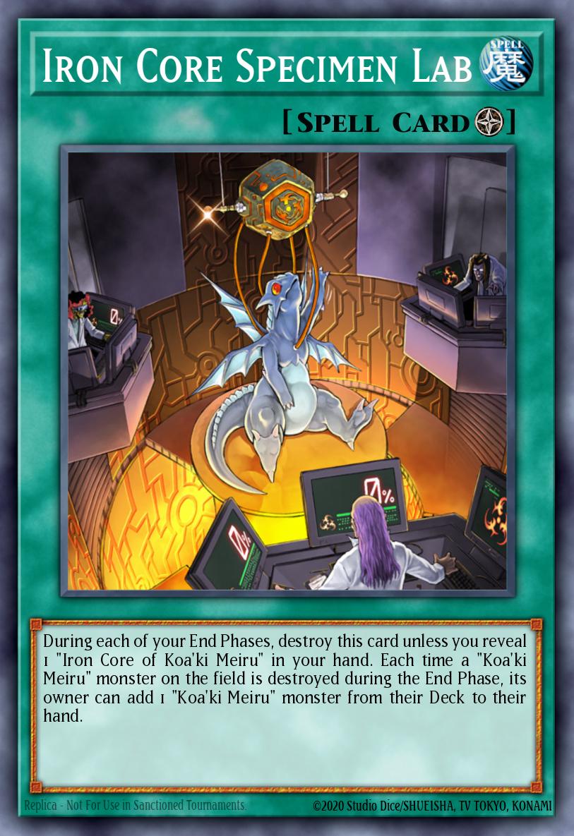 Iron Core Specimen Lab Yu-Gi-Oh card