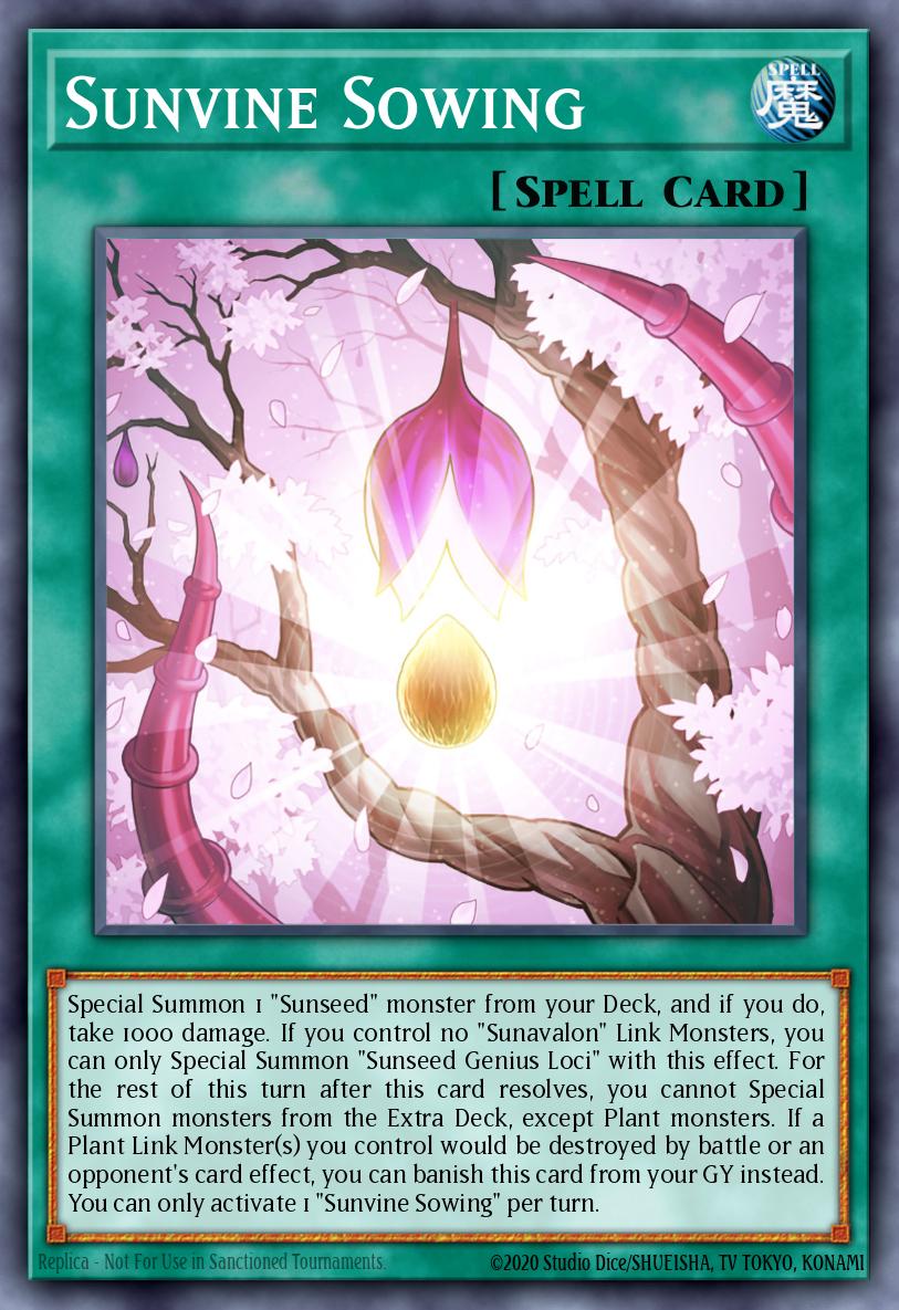 Sunvine Sowing Yu-Gi-Oh card