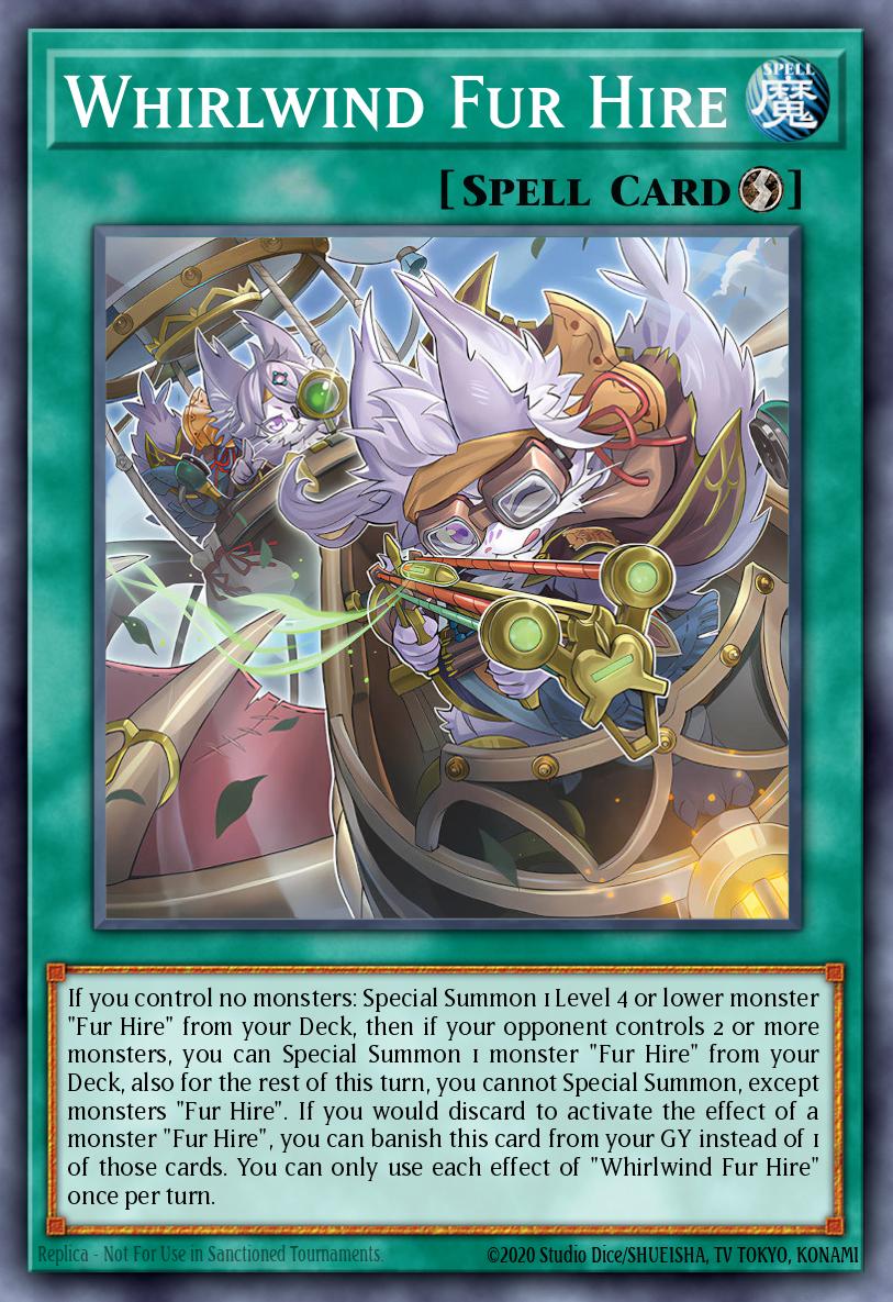 Whirlwind Fur Hire Yu-Gi-Oh card