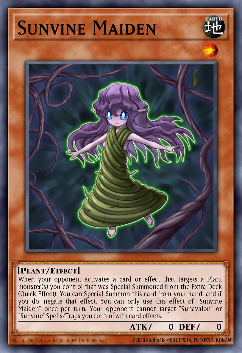 Sunvine Maiden Yu-Gi-Oh card