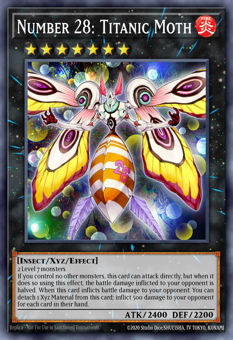 Number 28: Titanic Moth Yu-Gi-Oh card