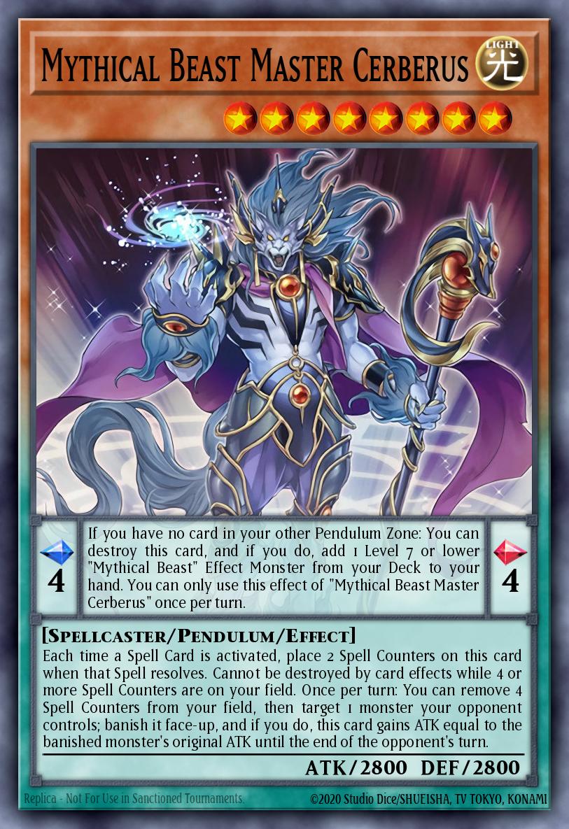 Mythical Beast Master Cerberus Yu-Gi-Oh card