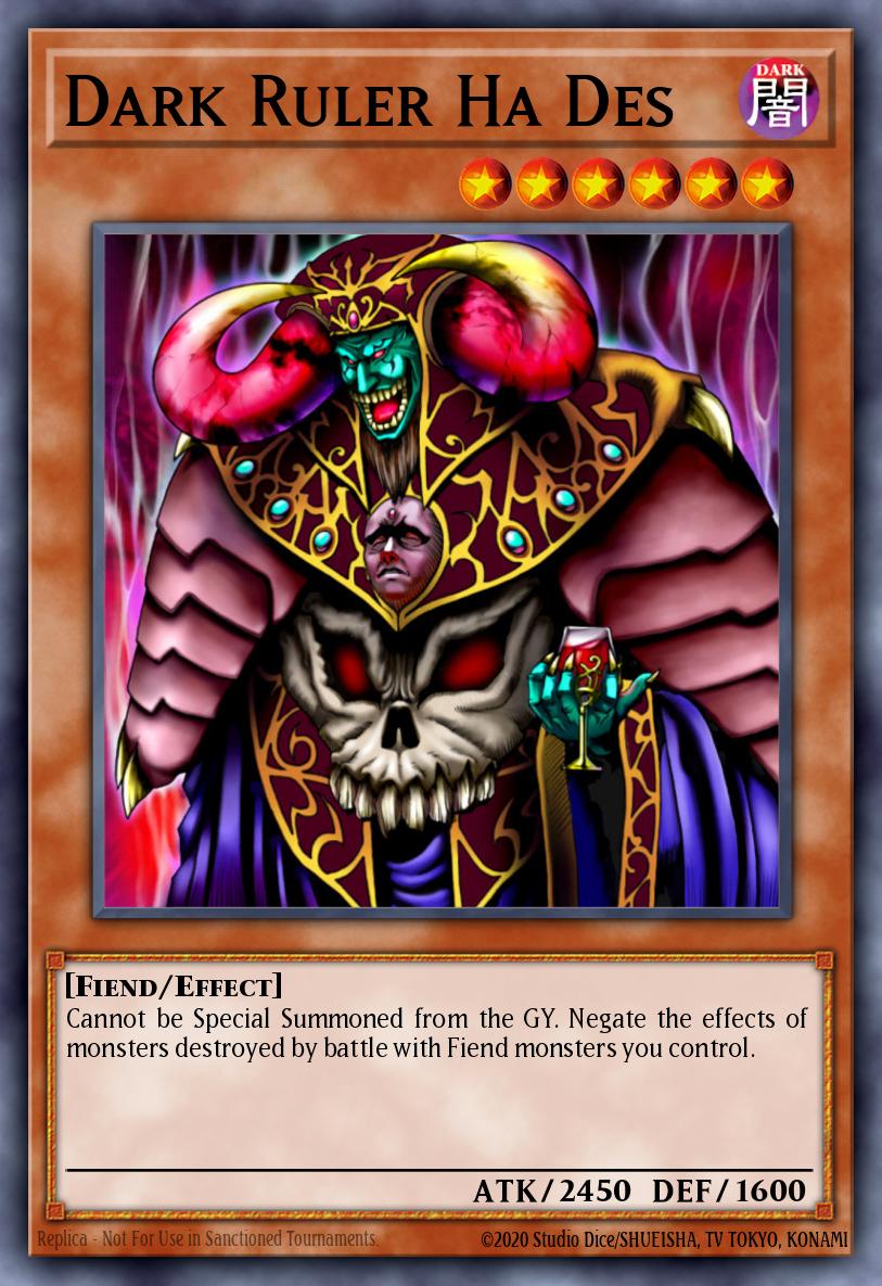 Dark Ruler Ha Des Yu-Gi-Oh card