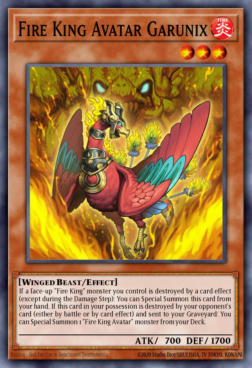 Fire King Avatar Garunix Yu-Gi-Oh card