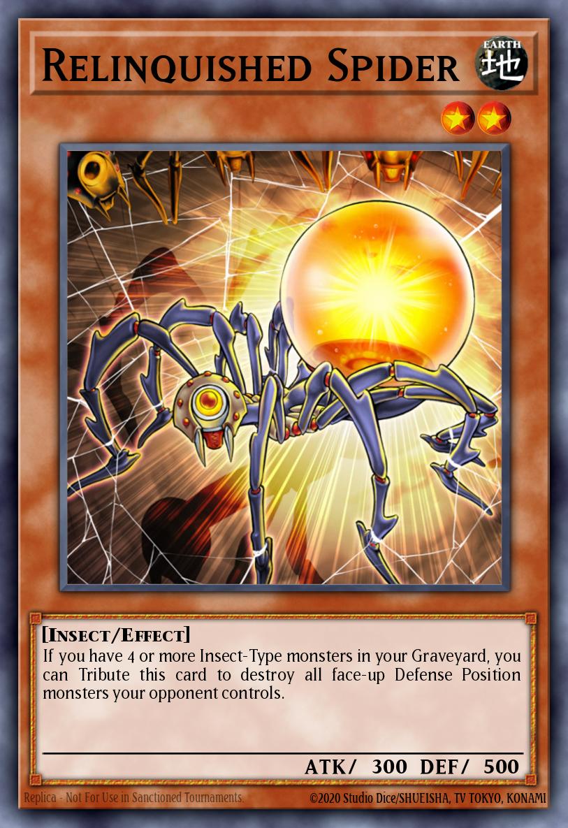 Relinquished Spider Yu-Gi-Oh card