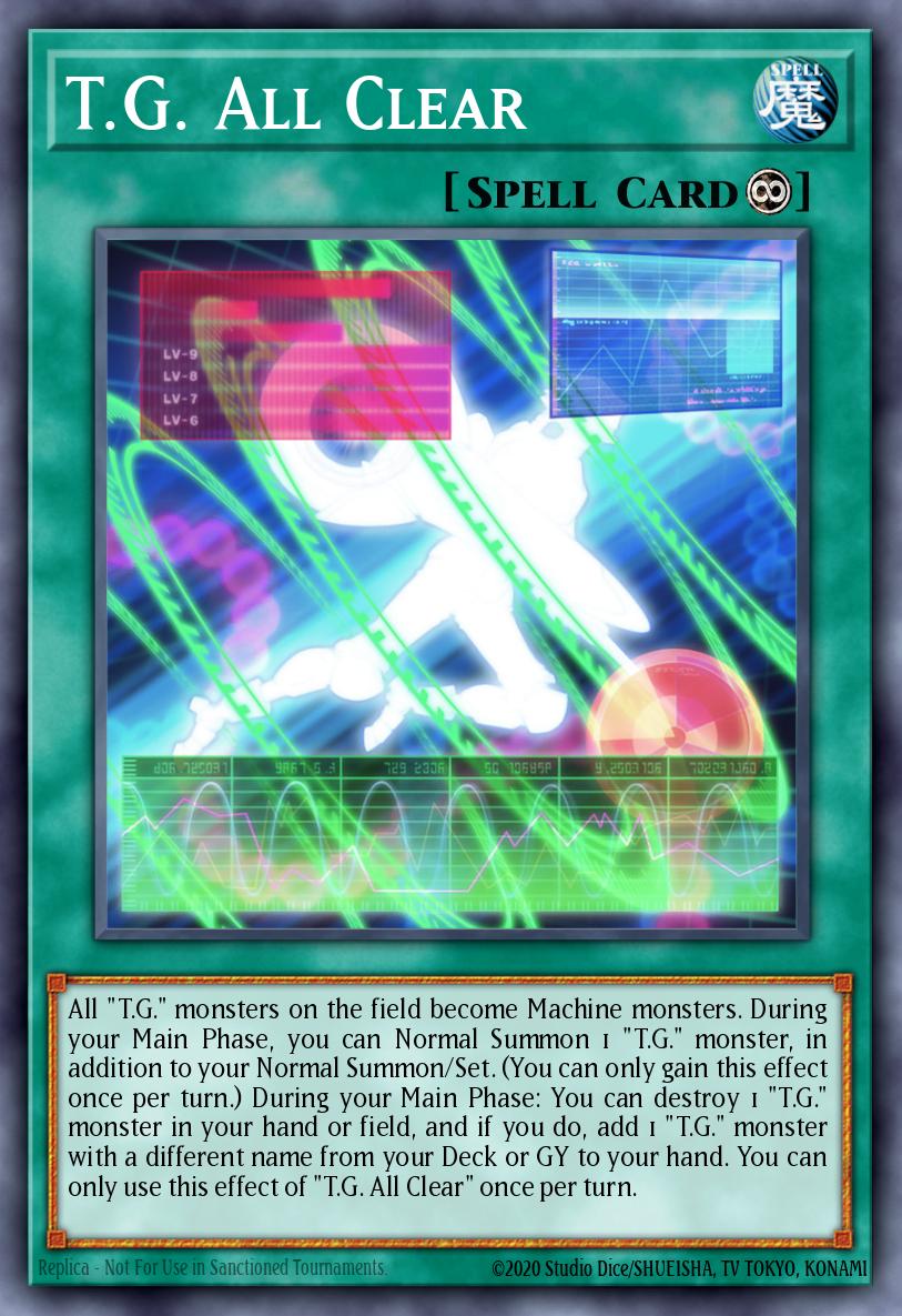 T.G. All Clear Yu-Gi-Oh card