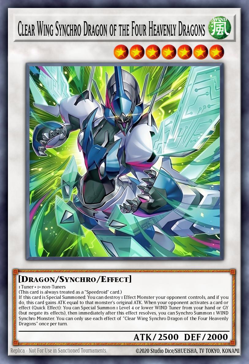 Clear Wing Synchro Dragon of the Four Heavenly Dragons Yu-Gi-Oh card