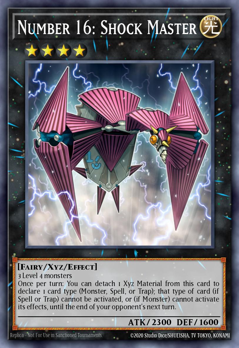 Number 16: Shock Master Yu-Gi-Oh card