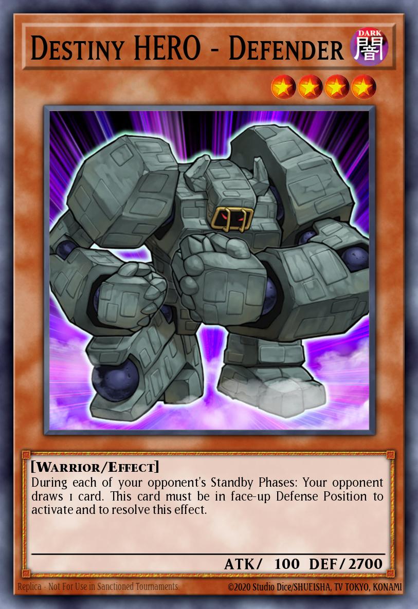 Destiny HERO - Defender Yu-Gi-Oh card
