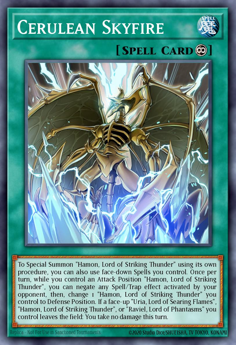 Cerulean Skyfire Yu-Gi-Oh card