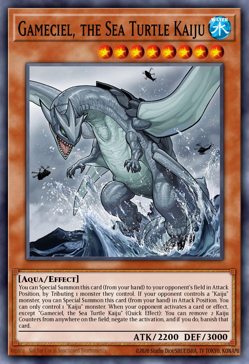 Gameciel, the Sea Turtle Kaiju Yu-Gi-Oh card